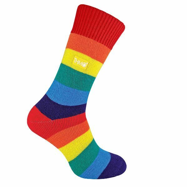 THMO Ladies Novelty Rainbow Thermal Socks 4-8 UK GOODS Superdrug