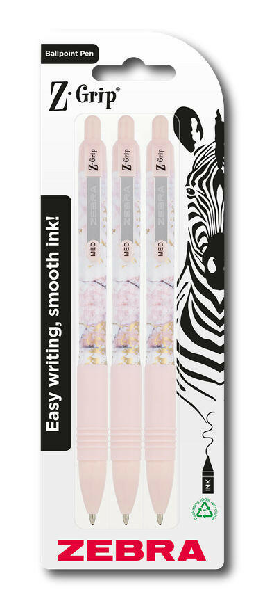 Zebra Marble Z-Grip Pens Office Supplies ASDA