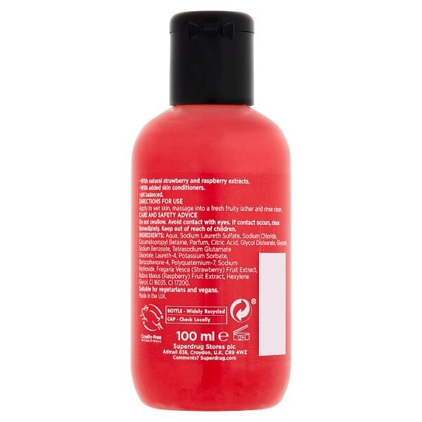 Superdrug Strawberry & Raspberry Shower Gel 100ml GOODS Superdrug