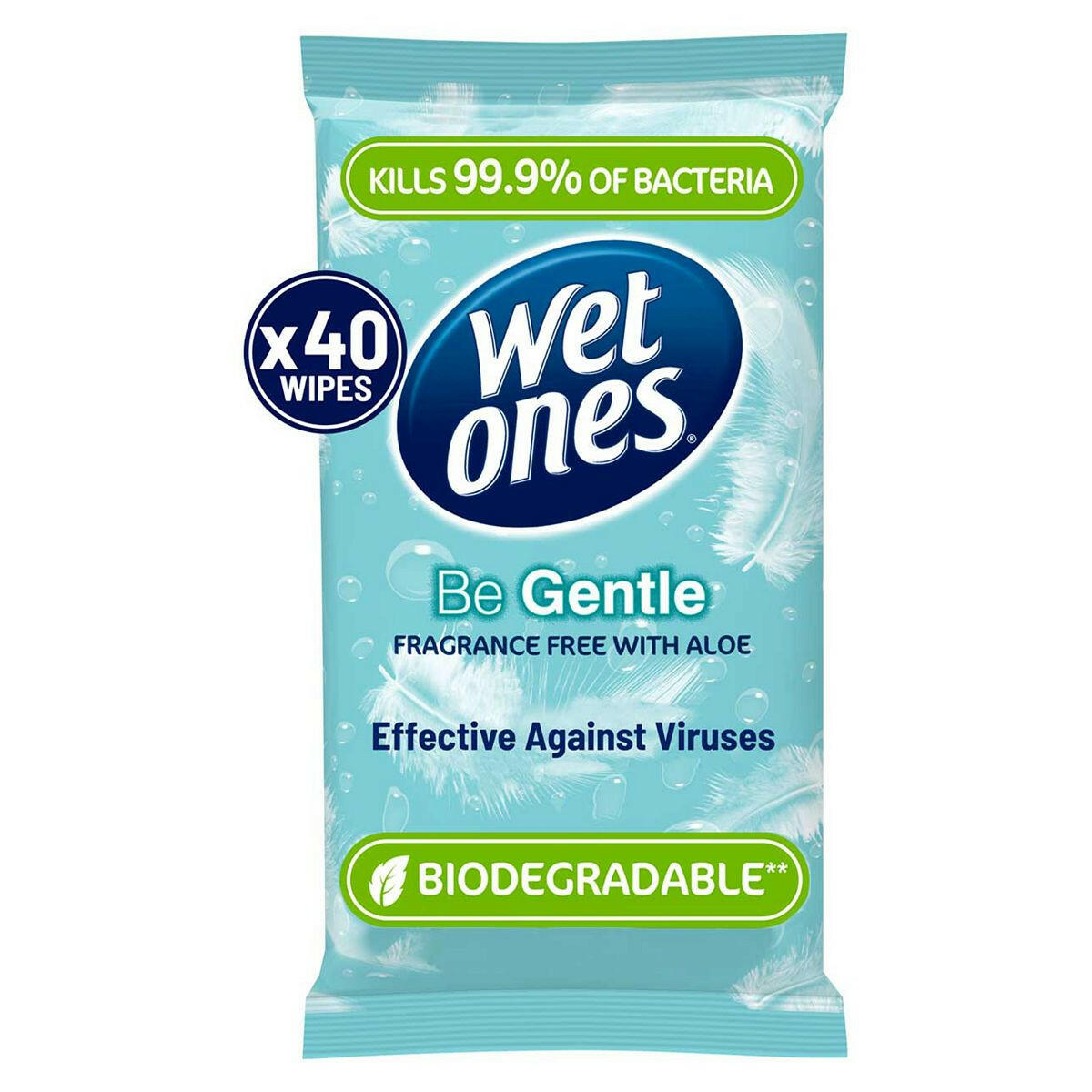 Wet Ones Be Gentle Biodegradable Antibacterial Hand Wipes, 40 Pack GOODS Boots
