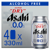 Asahi Super Dry 0.0% Alcohol Free Cans 4x330ml - McGrocer