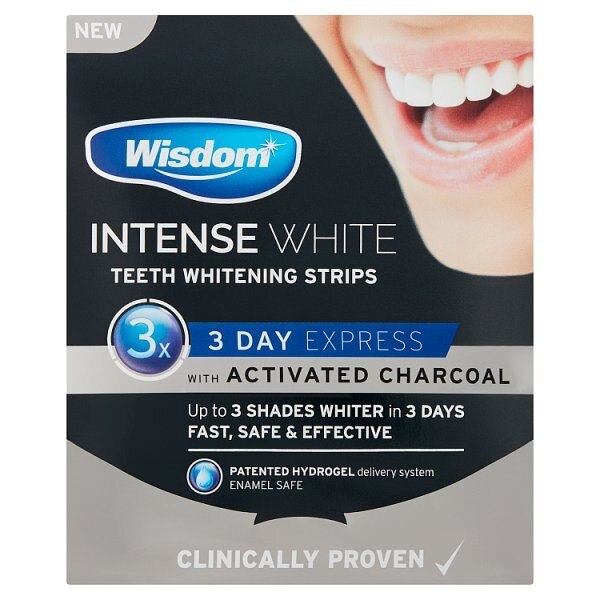 Wisdom Intense White Teeth Whitening Strips Charcoal GOODS Superdrug
