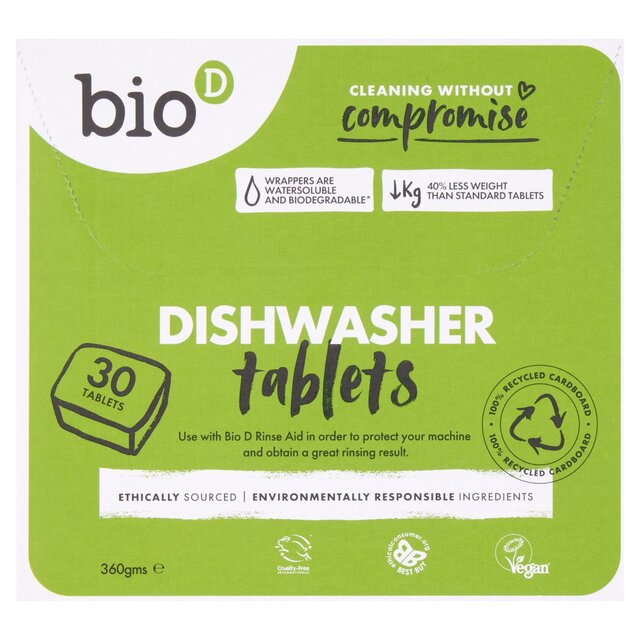 Bio-D Dishwasher Tablets   30 per pack - McGrocer
