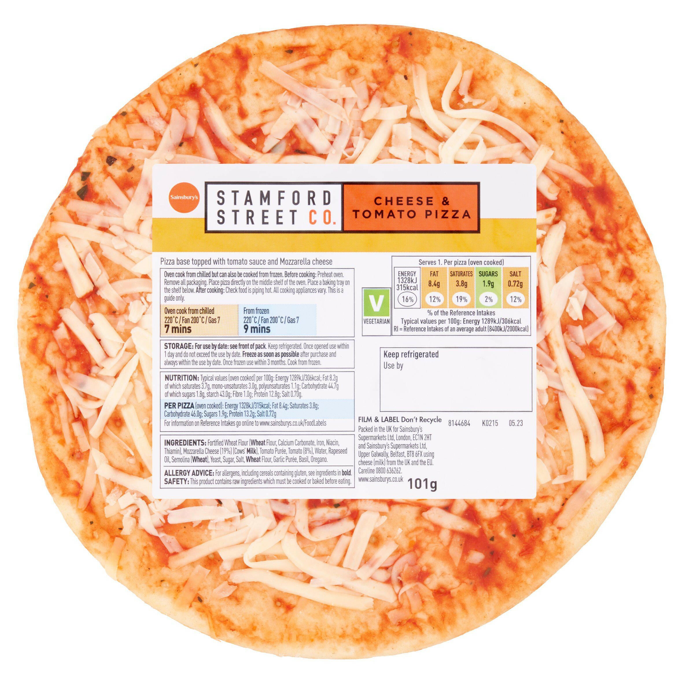 Stamford Street Co. Cheese & Tomato Pizza 101g GOODS Sainsburys