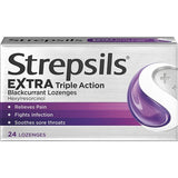 Strepsils Extra Blackcurrant Sore Throat Lozenges 24s GOODS Superdrug