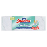 Spontex Washups Non Scratch Sponge Scourer x4 Rubber gloves cloths & sponges Sainsburys