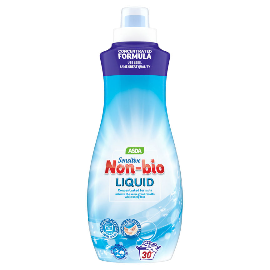 ASDA Sensitive Non-Bio Liquid 900ml - McGrocer