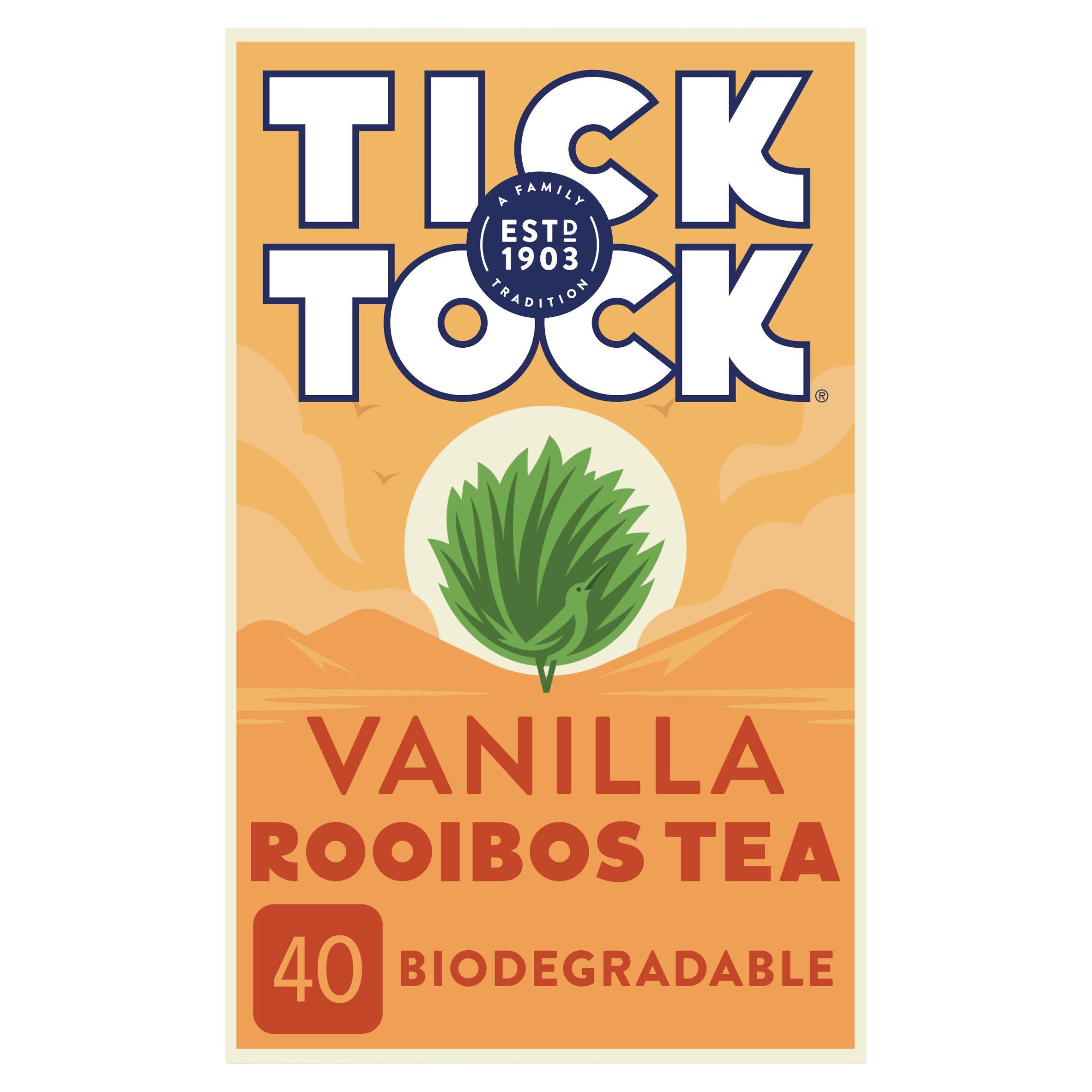 Tick Tock Rooibos Vanilla Tea Bags x40 80g All tea Sainsburys