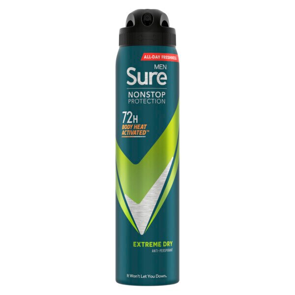 Sure Men Anti-Perspirant Aerosol Nonstop Extremedry 250ml GOODS Superdrug