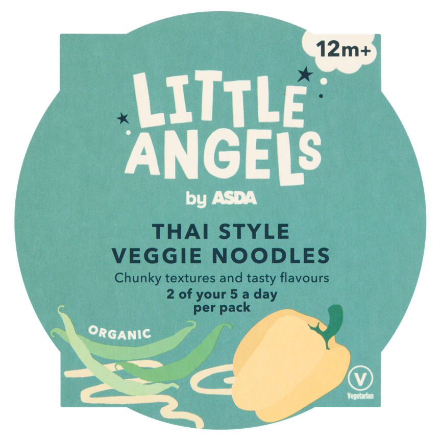 LITTLE ANGELS by ASDA Organic Thai Style Veggie Noodles 12m+ 200g - 998197