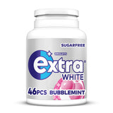 Wrigley's Extra White Bubblemint Chewing Gum Sugar Free Bottle 46 pieces GOODS ASDA