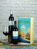Le Bon Vin Portugese Red Wine 2 Bottle Wooden Gift Box