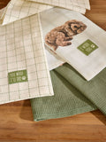 Set of 3 Natural Louie the Labradoodle Tea Towels