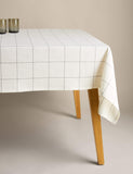 Cotton with Linen Checked Tablecloth