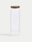 Extra Large Ribbed Glass Storage Jar