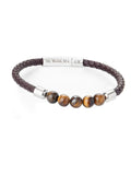 Treat Republic Mens Personalised Woven Tiger's Eye Print Bracelet