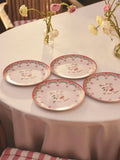 Cath Kidston Set of 4 Pink Cherry Melamine Side Plates