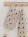 Sophie Allport Natural Linen Cotton Blend Sunflower Double Oven Glove