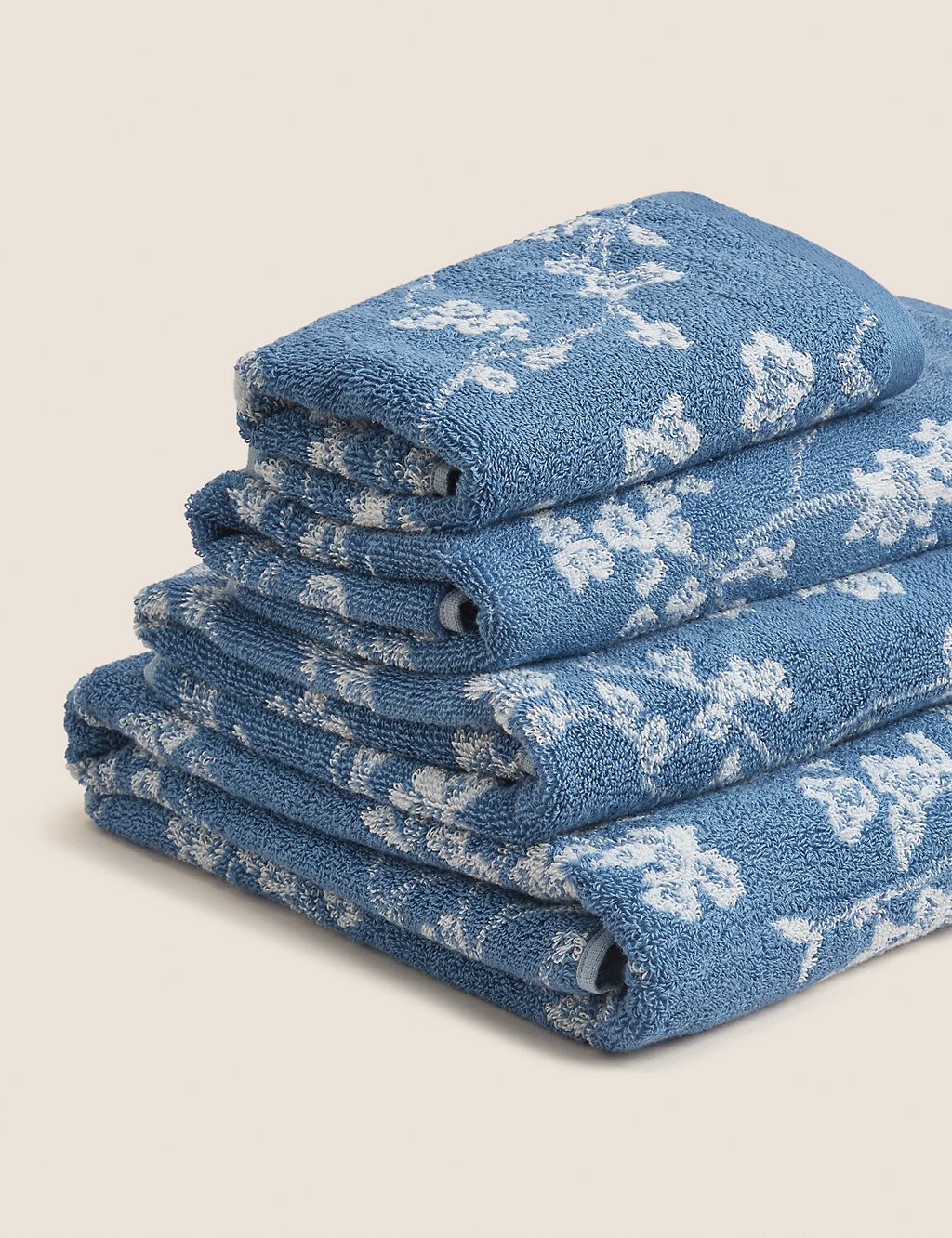 Super Soft Pure Cotton Floral Jacquard Towel GOODS M&S