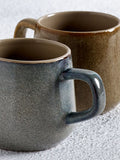 Set of 4 Natural Reactive Glaze Espresso Mugs