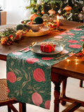 Paoletti Green Pomegranate Christmas Table Runner