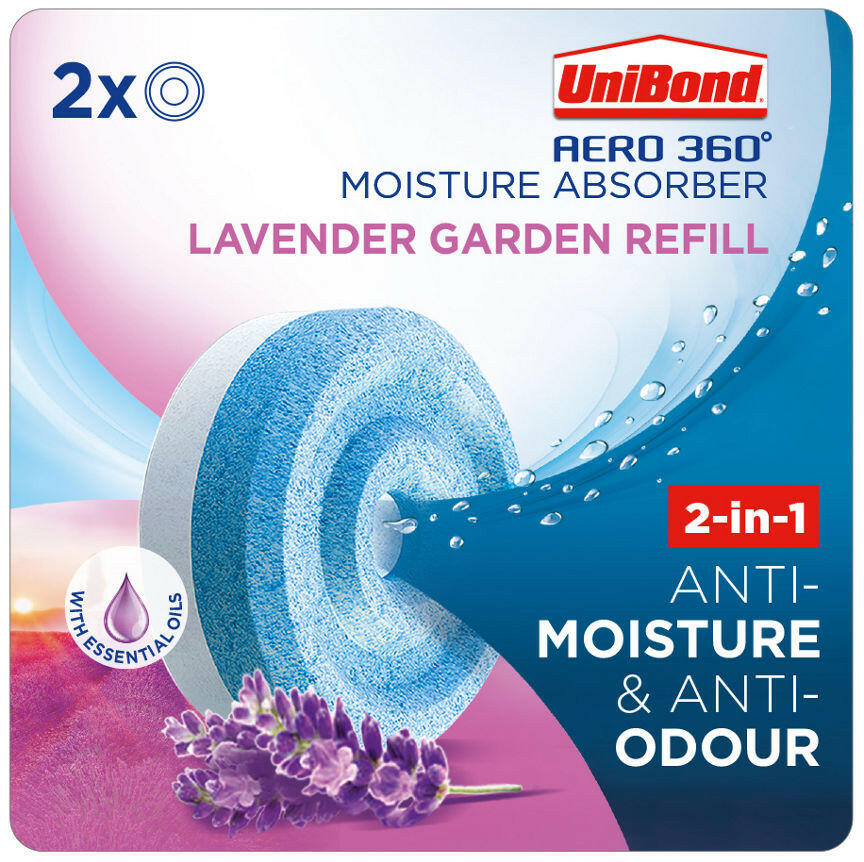 UniBond Aero 360 Lavender Moisture Absorber Refill Tabs GOODS ASDA