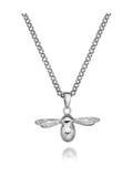Hot Diamonds Silver Tone Natural Bee Pendant Necklace