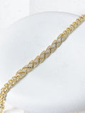 Jon Richard Gold 14K Plated and Pave Link Bracelet