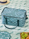 Sophie Allport Grey Blue Dragonfly Print Pocket Picnic Bag