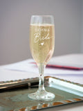 Personalised Bride Flute Glass by PMC