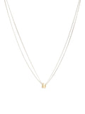 AllSaints Gold Tone Signature Hexagon Bolt Pendant Necklace