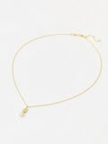 Oliver Bonas Gold Plated Rita Loop Gold Plated Pearl Necklace