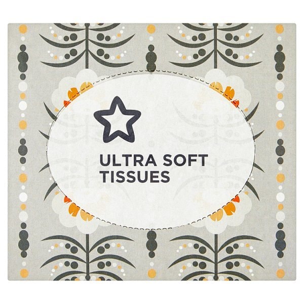 Superdrug Retro Flower Cube Tissue 3ply 50 Sheets GOODS Superdrug