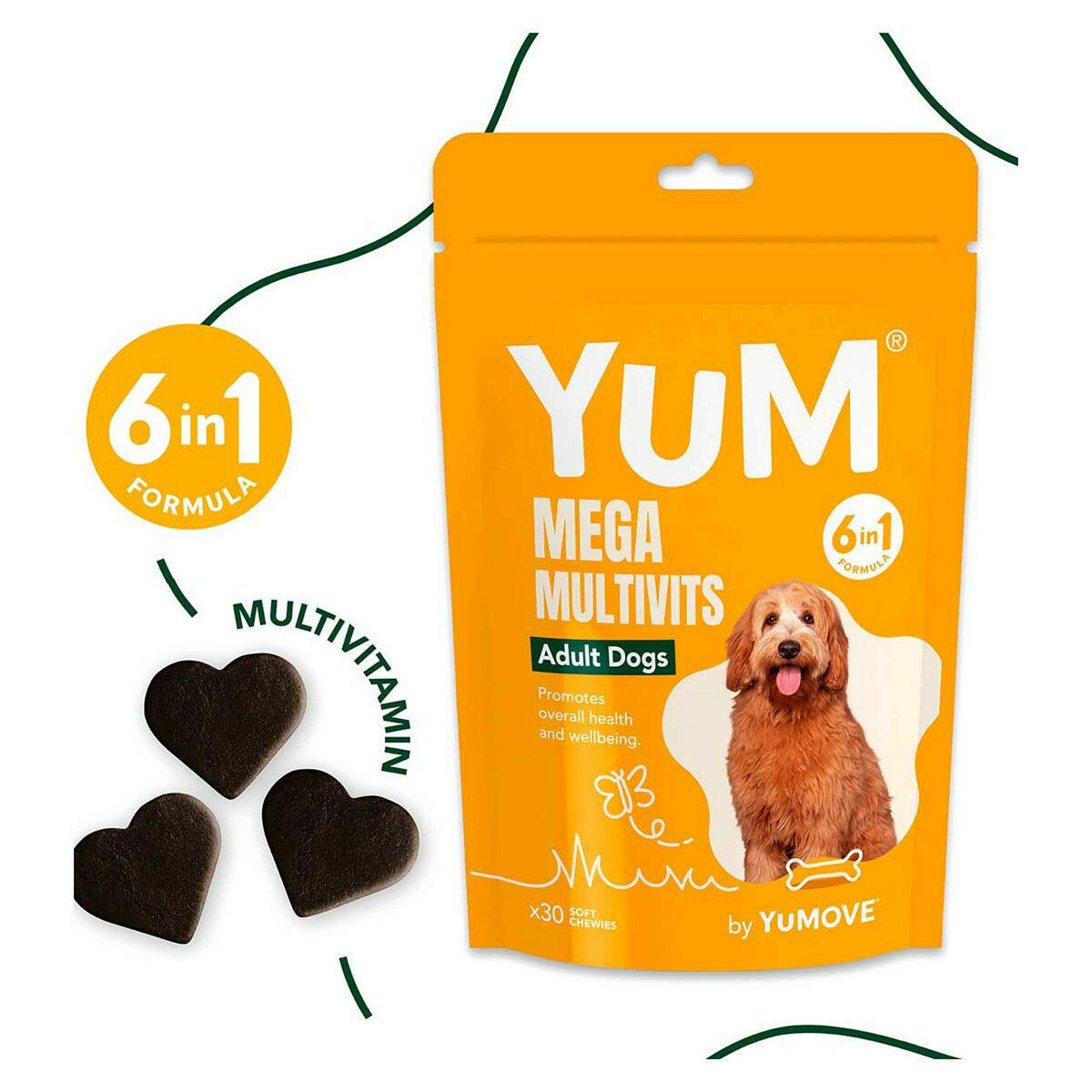 YuM® Mega Multivits Adult Dog - 30 Soft Chewies GOODS Boots