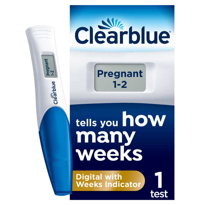 Clearblue Pregnancy Test With Weeks Indicator, Tells You How Many Weeks, 1 Digital Test - McGrocer