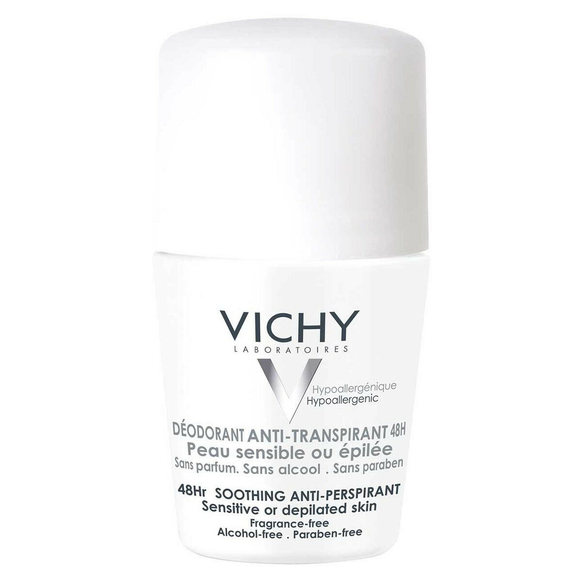 Vichy 48HR Soothing Roll-On Anti-Perspirant for sensitive skin 50ml Deodorants Boots