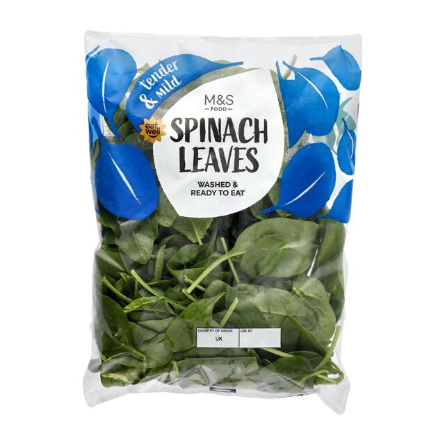 M&S Spinach Washed & Ready to Eat 120g - McGrocer