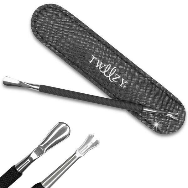 Tweezy Cuticle Pusher & Fork Trimmer Dual Ended with Pouch GOODS Superdrug
