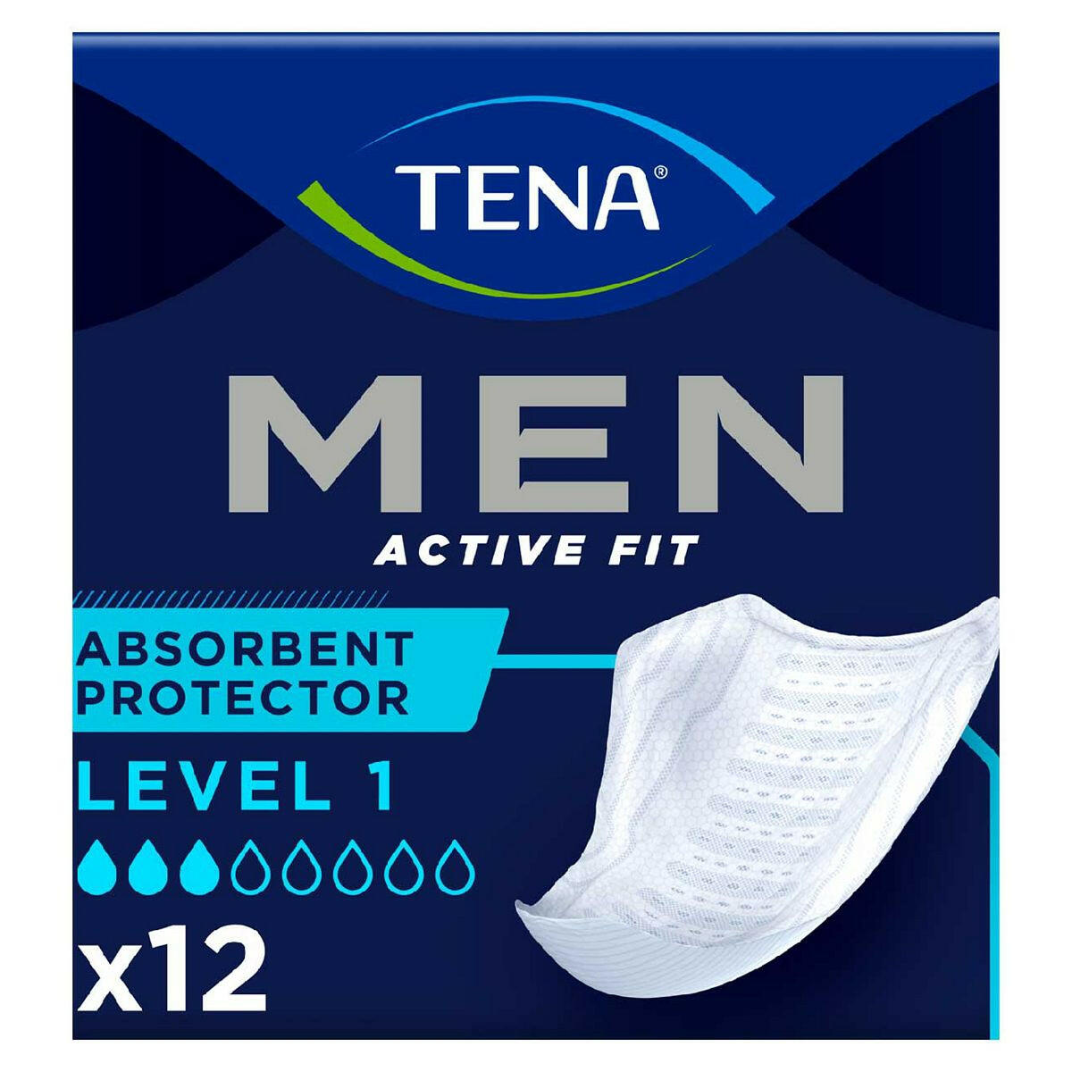 TENA Men Level 1 Incontinence Absorbent Protector - 12 pack GOODS Boots