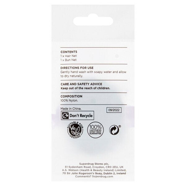 Superdrug Hair and Bun Net 2pk GOODS Superdrug