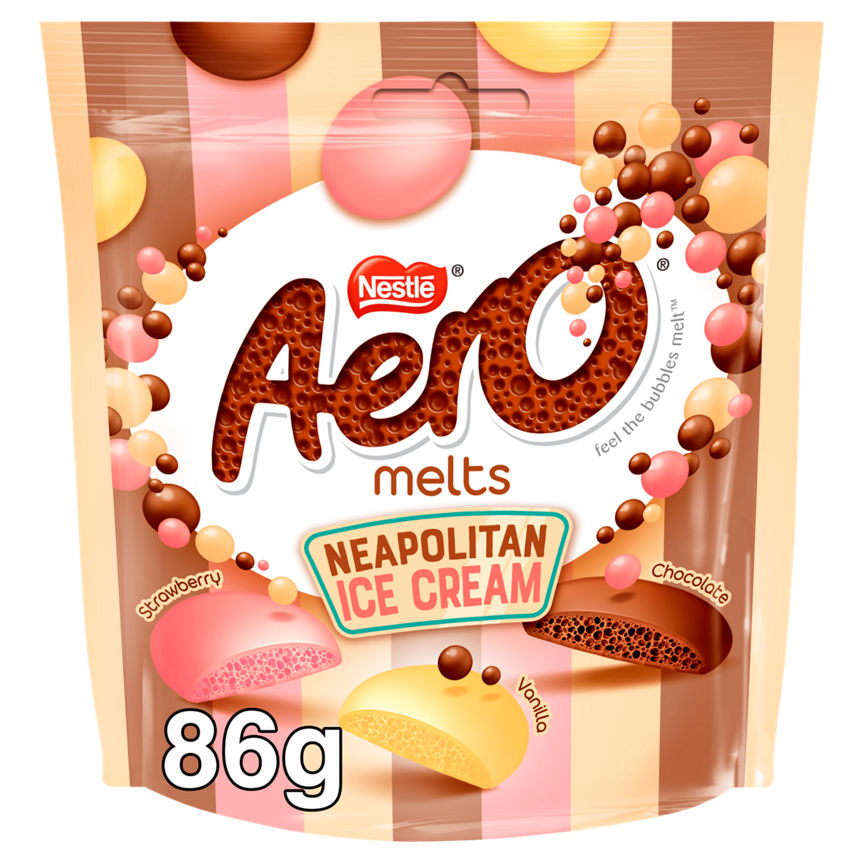 Aero Melts Neapolitan Ice Cream 86g - McGrocer