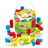 Chad Valley Playsmart Wooden Block Set - 80 Pieces - McGrocer