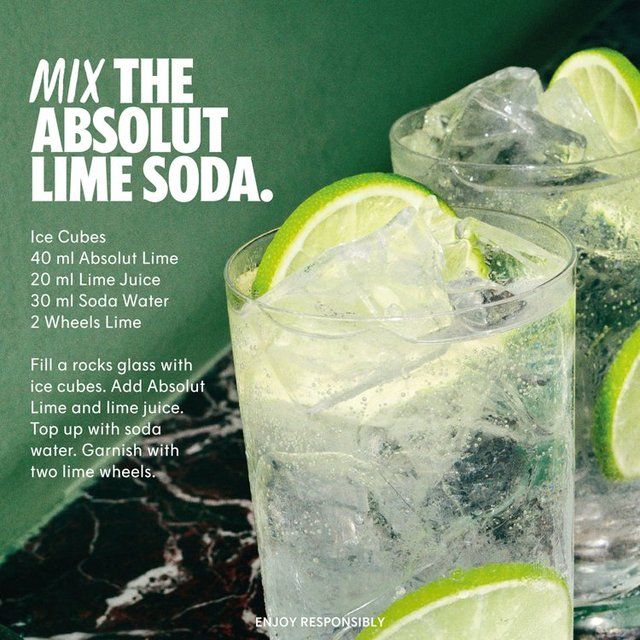 Absolut Lime Flavoured Swedish Vodka 70cl - McGrocer