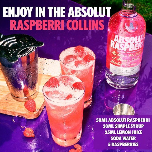 Absolut Raspberri Raspberry Flavoured Swedish Vodka   70cl - McGrocer