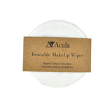 Acala Reusable Cotton Bamboo White MakeUp Wipes - pack of 5 - McGrocer