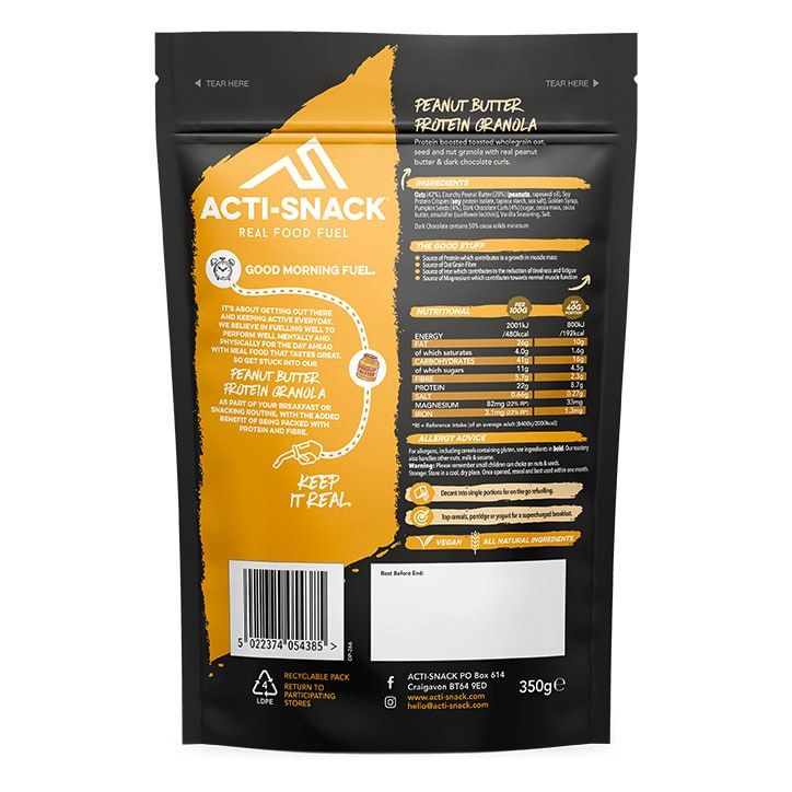 Acti-Snack Keto Granola Dark Chocolate Almond 300g - McGrocer
