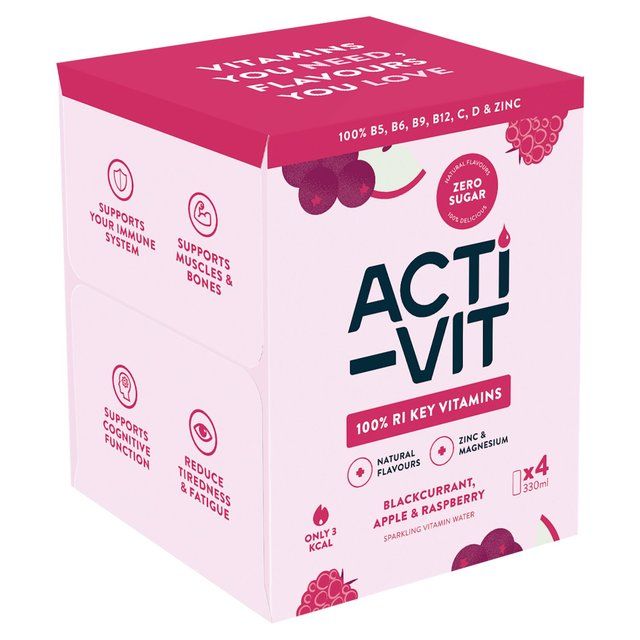 ACTI-VIT Multipack Blackcurrant Apple   4 x 330ml - McGrocer