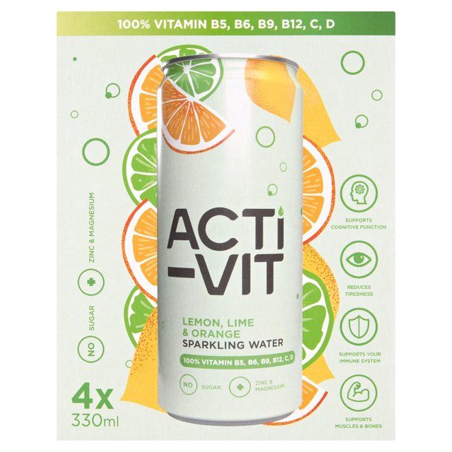 ACTI-VIT Multipack Lemon Lime & Orange   4 x 330ml - McGrocer