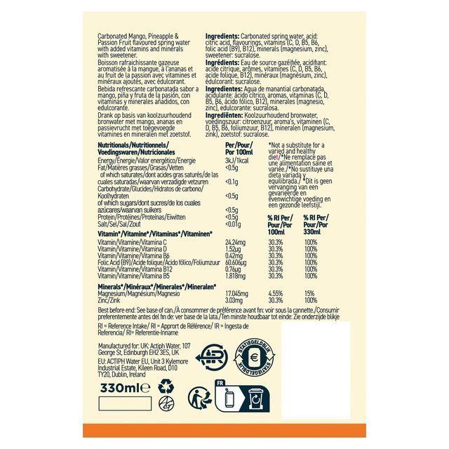 Acti-Vit Vitamin Water Tropical Boost   330ml - McGrocer