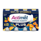 Actimel Plus 100% Vitamin D Mango & Turmeric Immunity Yoghurt Drink   8 x 100g - McGrocer